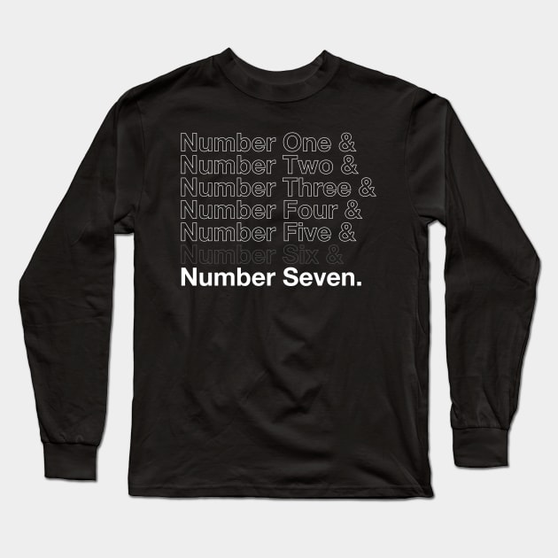 Umbrella Academy - Numbers Long Sleeve T-Shirt by Dopamine Creative